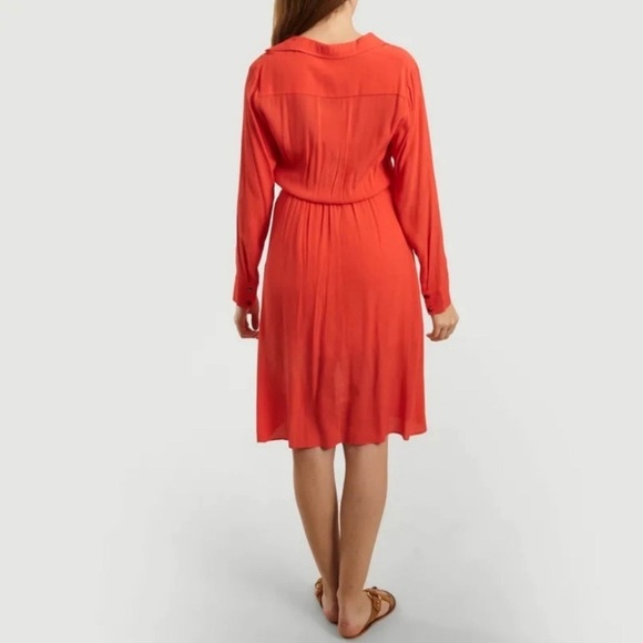 SUNCOO • Geranium Robe Carita Viscose Dress Designed In France - Picture 4 of 7
